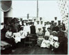 Групповая фотография Императорской семьи, малой свиты и офицеров яхты Штандарт.