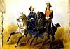 Императрица Александра Фёдоровна и император Николай I на конной прогулке