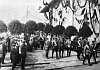 Император Николай II и свита направляются для встречи Германского императора и Прусского короля Вильгельма II. Петербург, 22 июня 1912 г. 